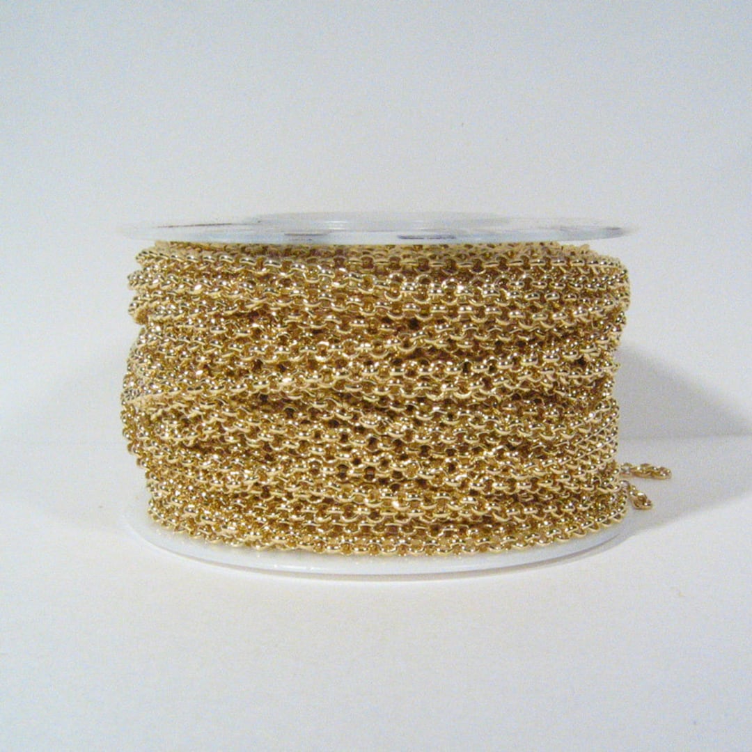 2.0mm Rolo Chain - Gold Plated - CH48-GP - Choose Your Length - Etsy