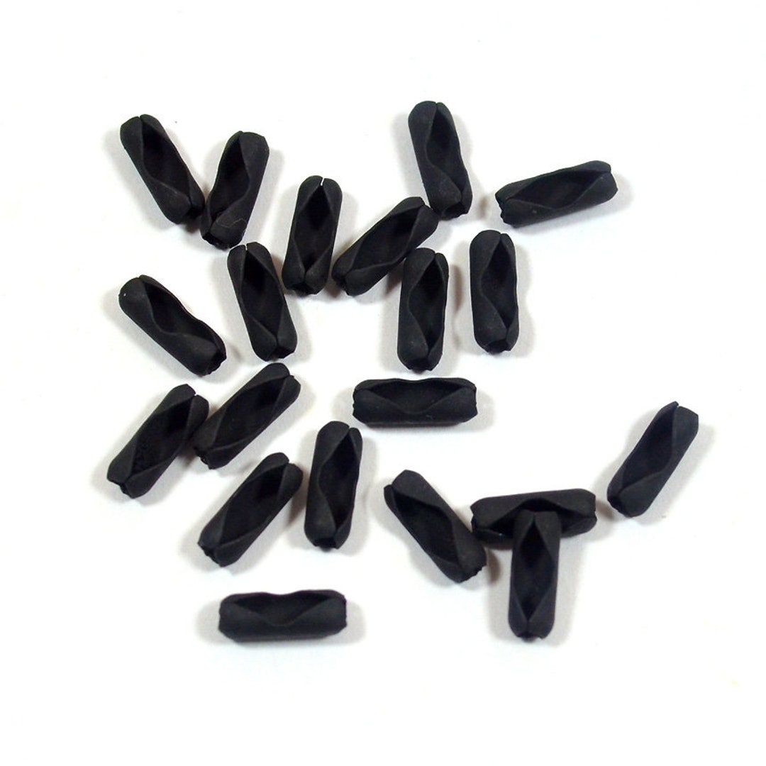 2.0mm Matte Black Ball Chain Connectors Choose Your Quantity Etsy