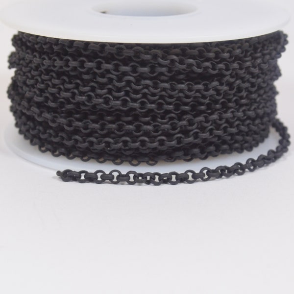 3.0mm Rolo Chain - Midnight Black - CH49-MB - Choose Your Length