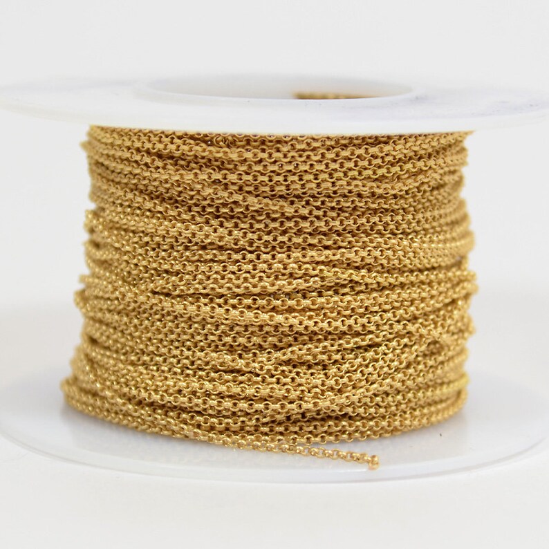 1mm Rolo Chain - Matte Gold- CH130-MG - Choose Your Length - Etsy