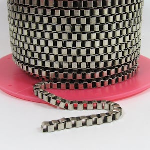 Box Link Chain - Antique Silver - CH119-AS - Choose Your Length