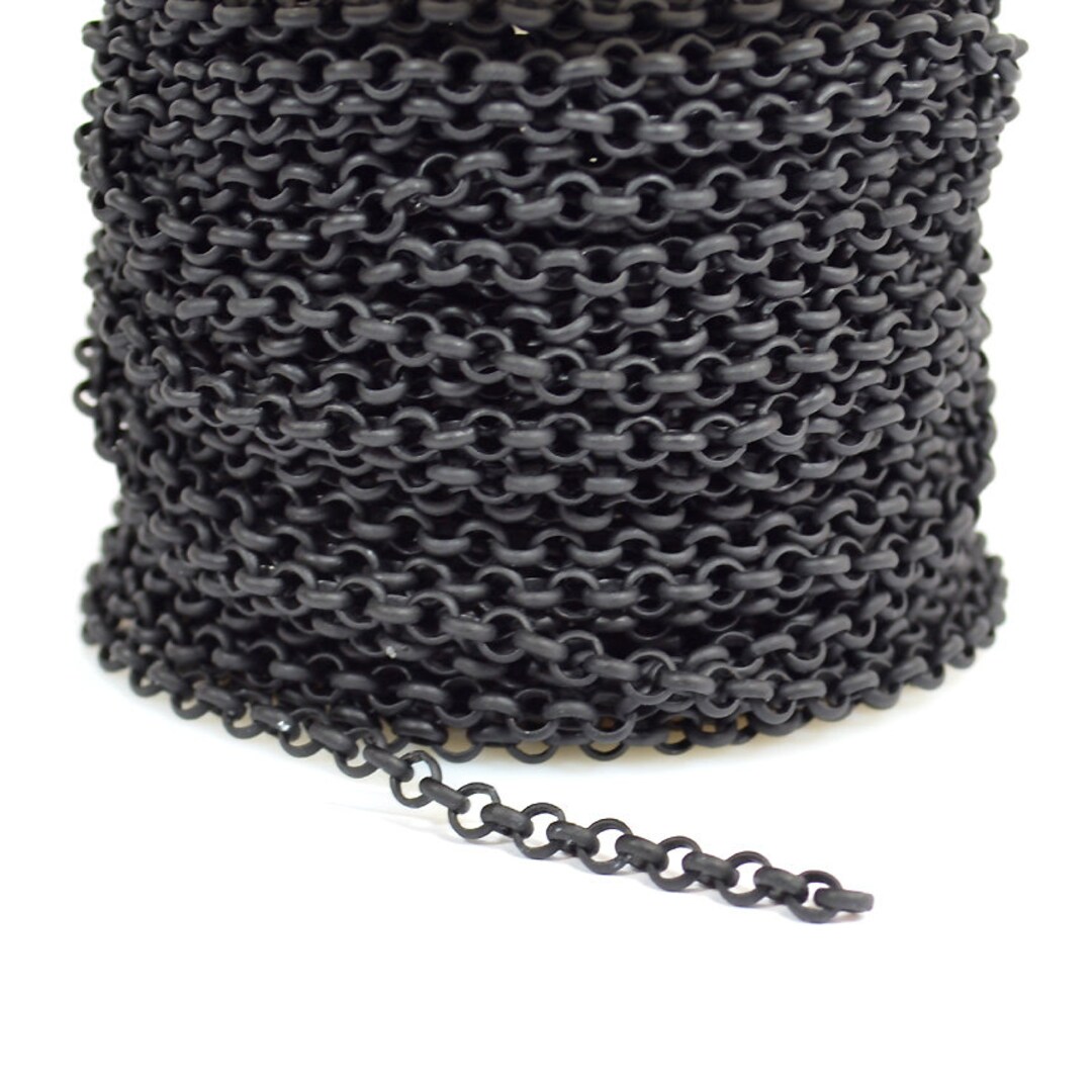 Rolo Chain - Midnight Black - CH12- NB - Choose Your Length - Etsy