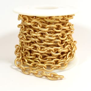 Medium Heavy Cable Chain - Matte Gold - CH54-MG  - Choose Your Length