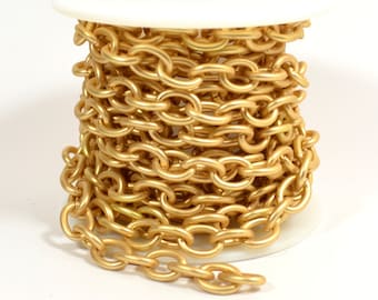 Medium Heavy Cable Chain - Matte Gold - CH54-MG  - Choose Your Length
