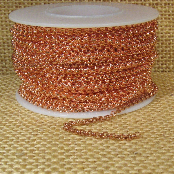 2.0mm Rolo Chain - Copper - Ch48-C - Choose Your Length