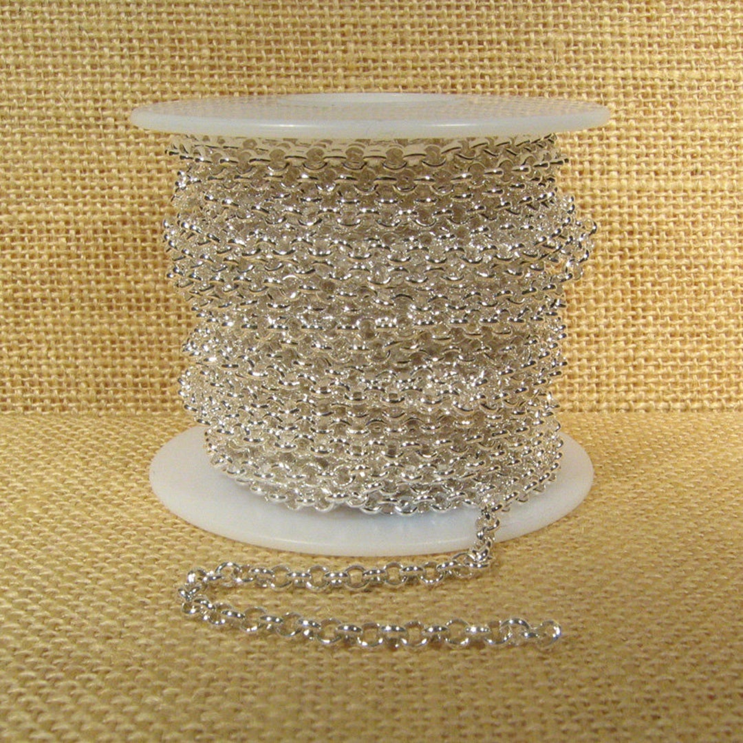 Rolo Chain - Silver Plated - CH12- SP - Choose Your Length - Etsy