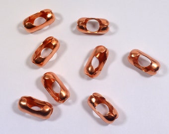 6.3mm Genuine Copper Ball Chain Connectors - Choose Your Quantity