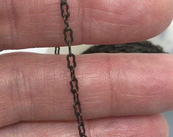 Small Peanut Chain - Antique Brass - CH20-AB - Choose Your Length