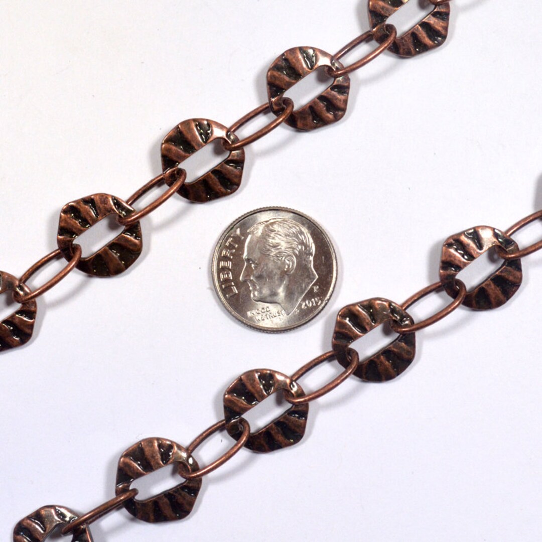 Button Hole Chain - Antique Copper - CH66-AC - Choose Your Length - Etsy