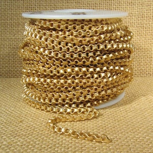 Box Link Rolo Chain - Matte Gold - CH105-MG - Choose Your Length