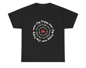 Never Stop Dreaming motiverend T-shirt met print