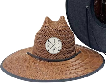 Personalized Initials Straw Hat with Symbol, Baby Infant Toddler Kids and Adult