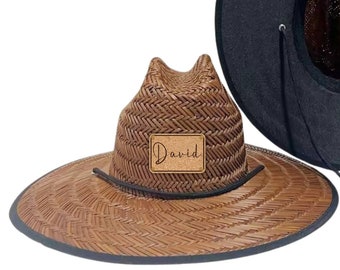 Personalized Name Straw Hat, Baby Infant Toddler Kids and Adult
