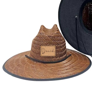 Personalized Name Straw Hat, Baby Infant Toddler Kids and Adult