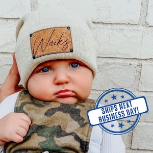 Personalized Name Beanie Hat, Newborn Baby Infant Toddler Kids and Adult