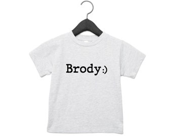Kinder personalisierte Namen Shirt | Säugling Baby Kleinkind Jugend Kind