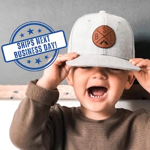 Personalized Initials Snapback Hat with Symbol, Baby Infant Toddler Kids and Adult