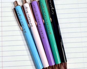Personalisierte Pen Set, Laser gravierte Metallstifte, individuelles Geschenk