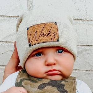 Personalized Name Beanie Hat, Newborn Baby Infant Toddler Kids and Adult