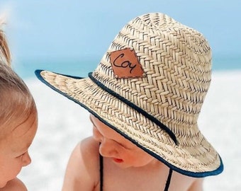 Personalized Name Straw Hat, Baby Infant Toddler Kids and Adult