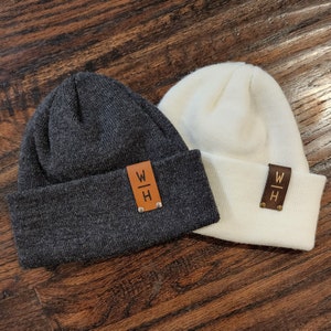 Gorro con iniciales personalizado para bebés recién nacidos, bebés, niños pequeños y adultos