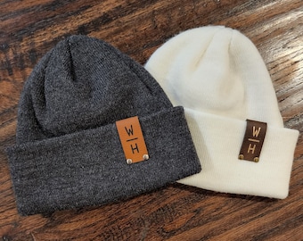 Personalized Initials Beanie, Newborn Baby Infant Toddler Kids and Adult