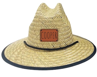Personalized Name Straw Hat, Baby Infant Toddler Kids and Adult