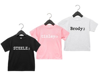 Personalized Name Shirt | Infant Baby Toddler Kids Youth Child | Custom