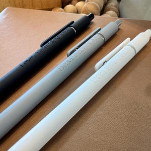 Personalized Pen Set of 6, Laser Engraved, Soft Touch Finish image 9