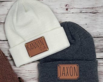 Bonnet avec prénom personnalisé, nouveau-né, bébé, nourrisson, tout-petit, enfant, adulte