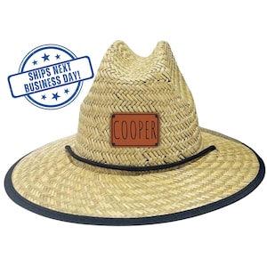 Personalized Name Straw Hat, Baby Infant Toddler Kids and Adult