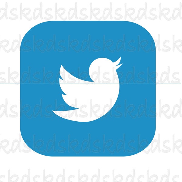 Twitter logo file, Twitter logo, Twitter image, Twitter, Svg, Png, Pdf, Jpeg, Jpg, Digital file, File, Sticker making, Cricut, Silhouette