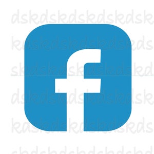 Facebook digital file, Facebook logo, Facebook, Svg, Png, Jpg, Jpeg, Pdf, Sticker making, Cricut, Silhouette, For making, File, Digital file