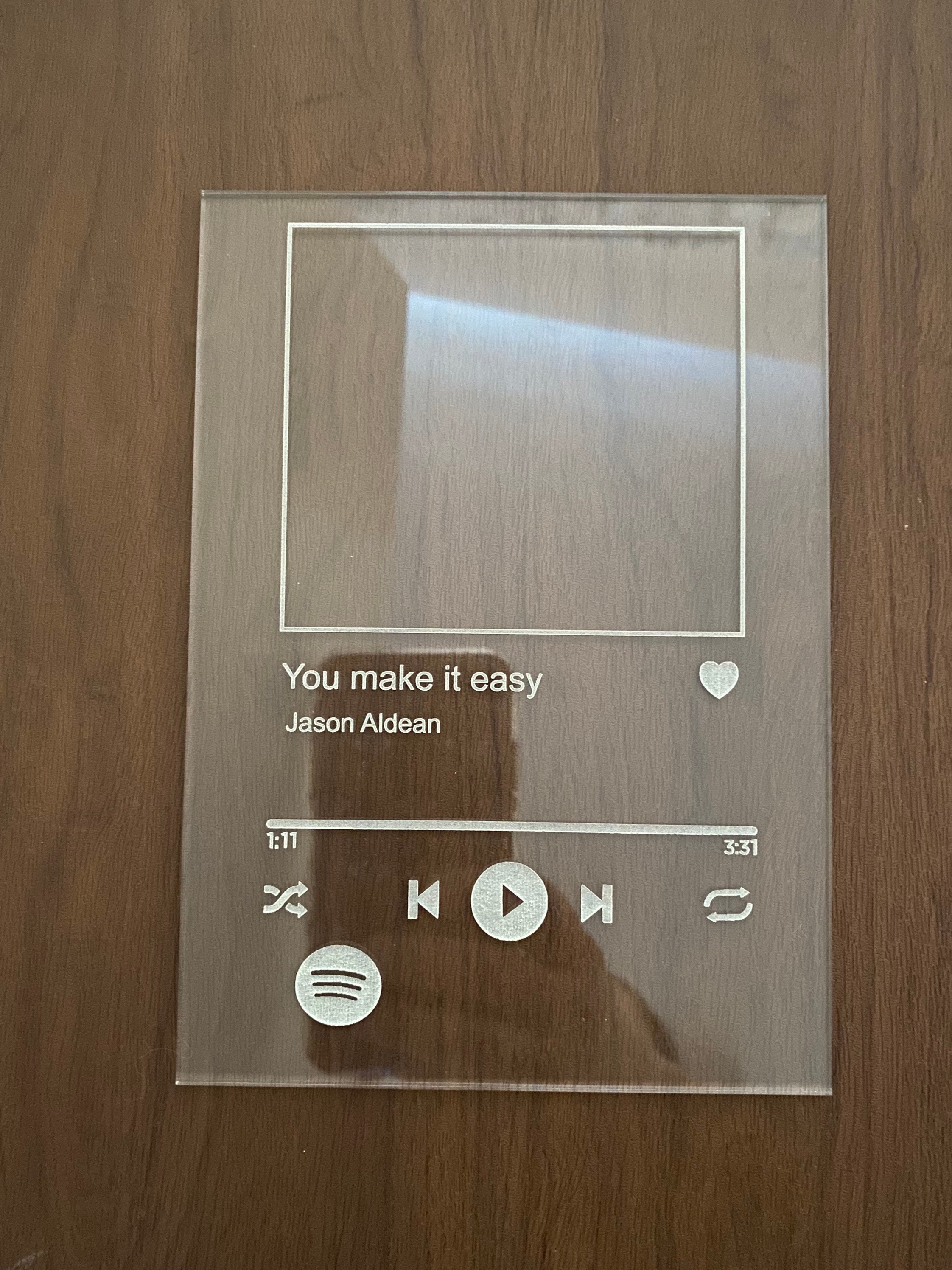 Acrylic song plaque Acrylic Song plaque Custom song plaque Etsy