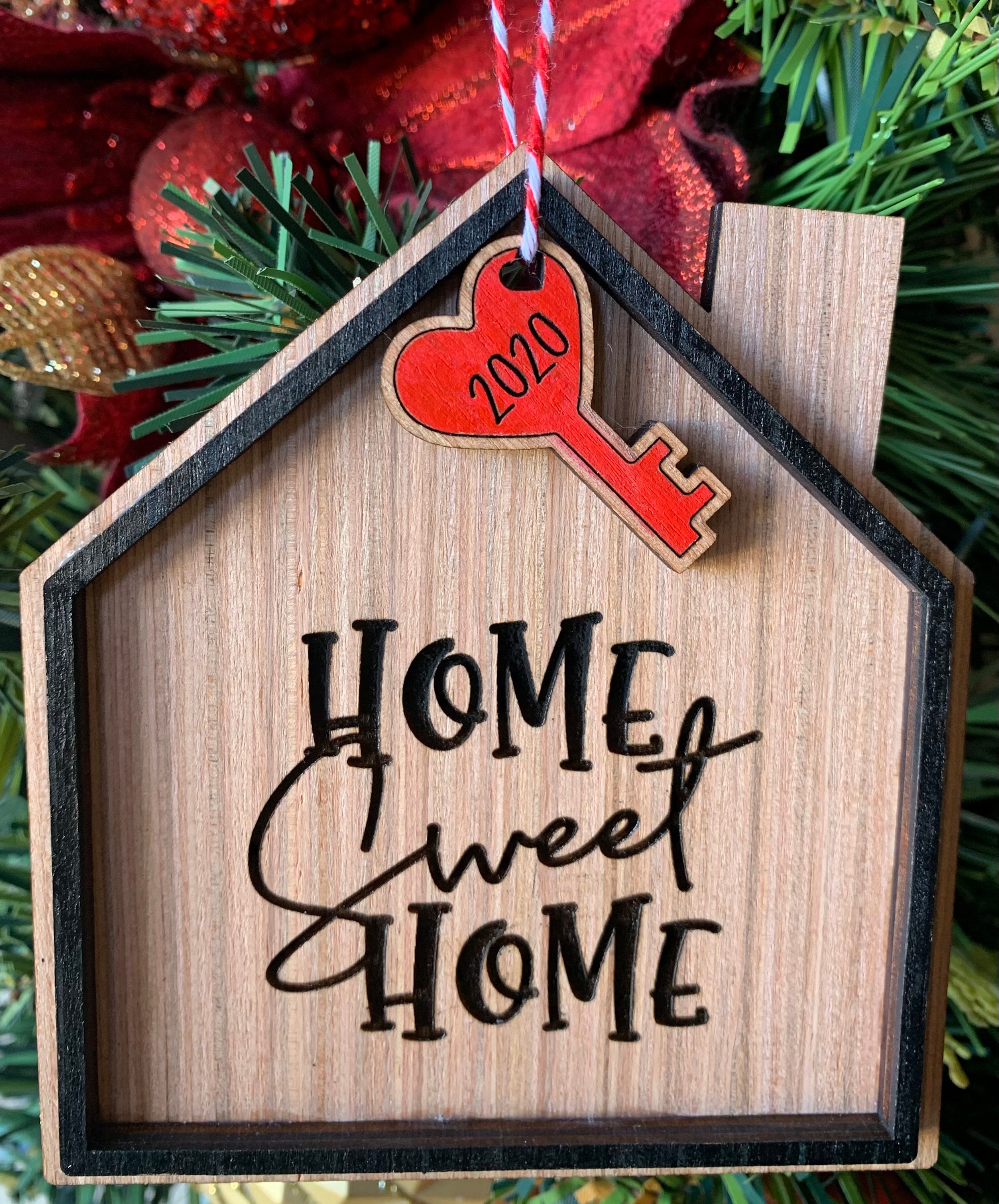 House Wood Engraved Ornament Realtor Gift Ornament Etsy