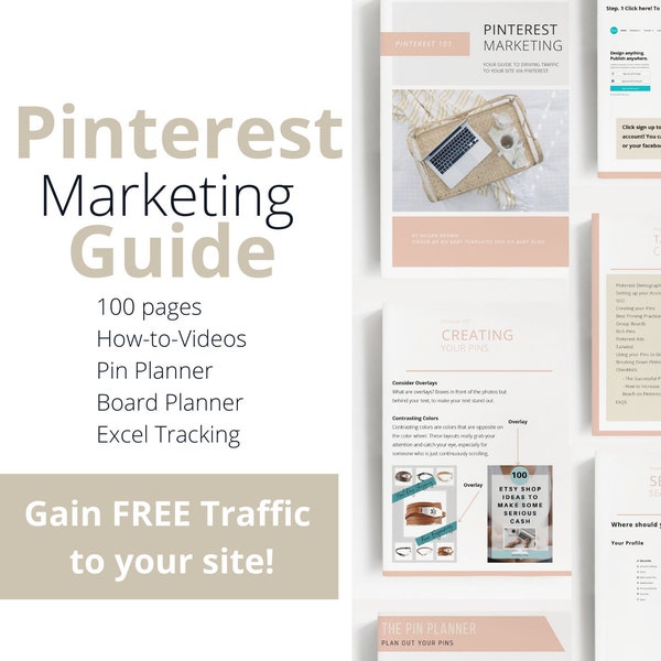 Pinterest Marketing Guide | Pinterest Planner | Social Media Guide | Social Media Planner | Pinterest Marketing Strategy | Etsy Guide