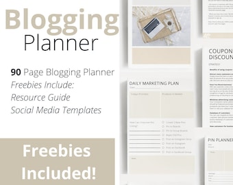 Printable Blog Planner | Blogging Planner | Planner for Bloggers | Blog Branding Kit | Blog Post Planner | Blog Organizer | Business Planner