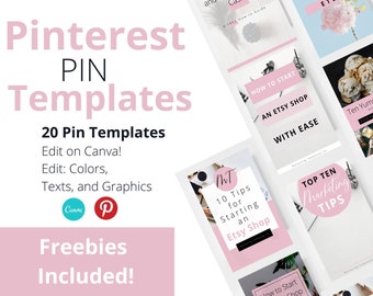 Pinterest Templates for Canva | Editable Pinterest Templates | Pinterest Marketing | Social Media Graphics | Marketing Templates | Blog Kit