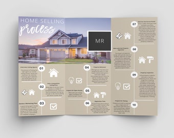 Real Estate Home Selling Brochure | Editable Realtor Brochure | Real Estate Selling Guide | Real Estate Agent Marketing | Realtor Branding