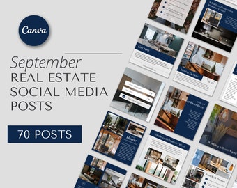 September Real Estate Agent Social Media Posts | Real Estate Instagram Post | Professional | Real Estate Marketing Template | Fall Instagram