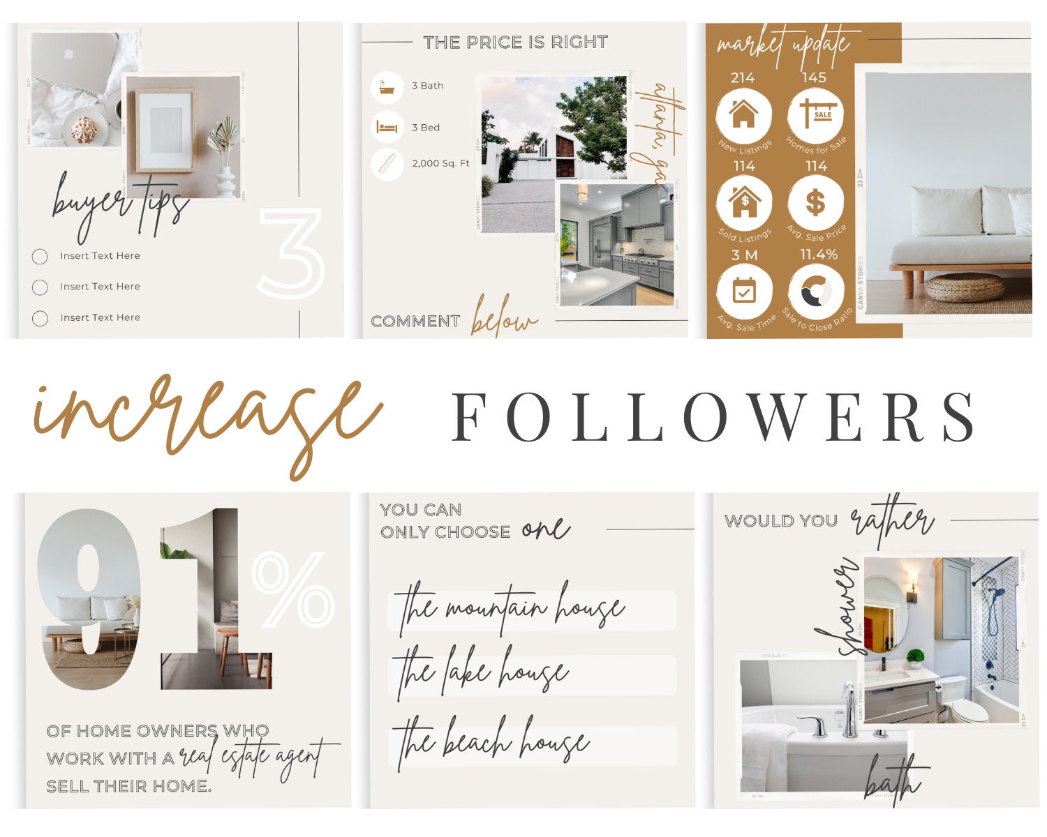 Real Estate Social Media Templates Real Estate Marketing Etsy
