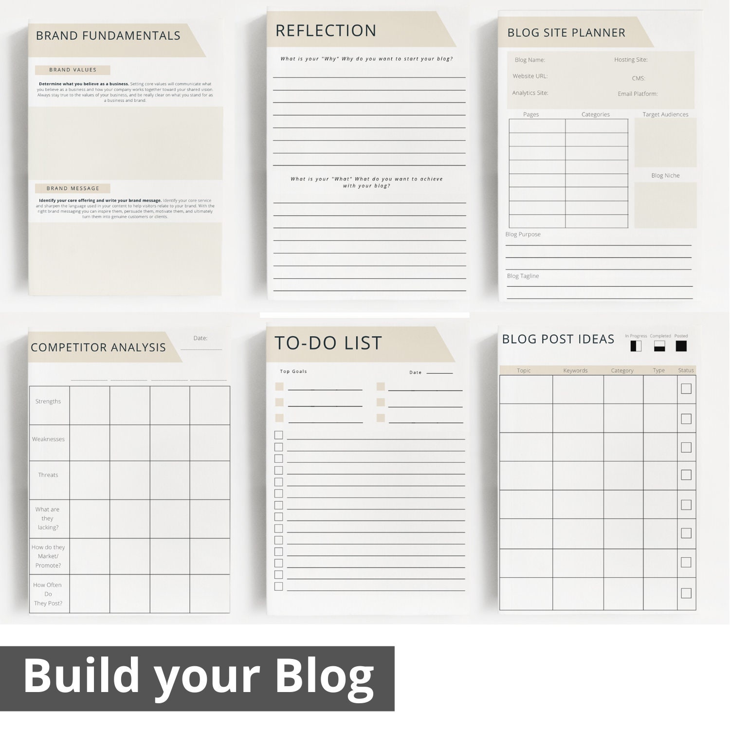 Printable Blog Planner Blogging Planner Planner for - Etsy