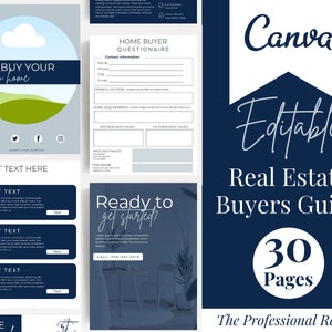 Real Estate Home Buyers Guide | Home Buying Guide | Home Buyer Presentation | Home Buying Template | Real Estate Agent | Realtor Marketing