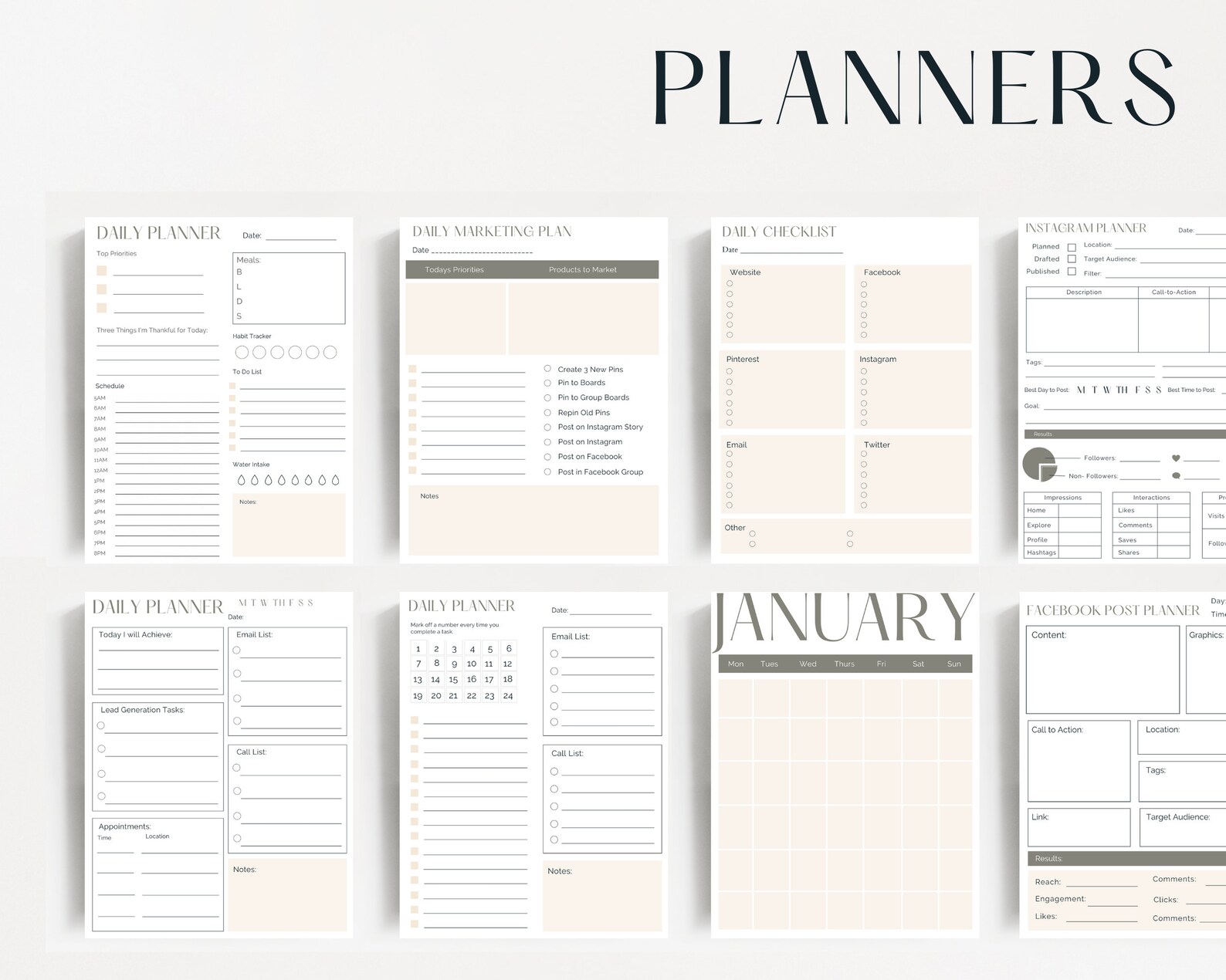 2022 Etsy Marketing Planner Goal Planner Etsy Shop Planner Etsy