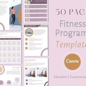 Fitness Ebook Template | Fitness Program Planner | Fitness Coach Template | Nutrition Coach Template | Canva Templates | Gym Packet | Health