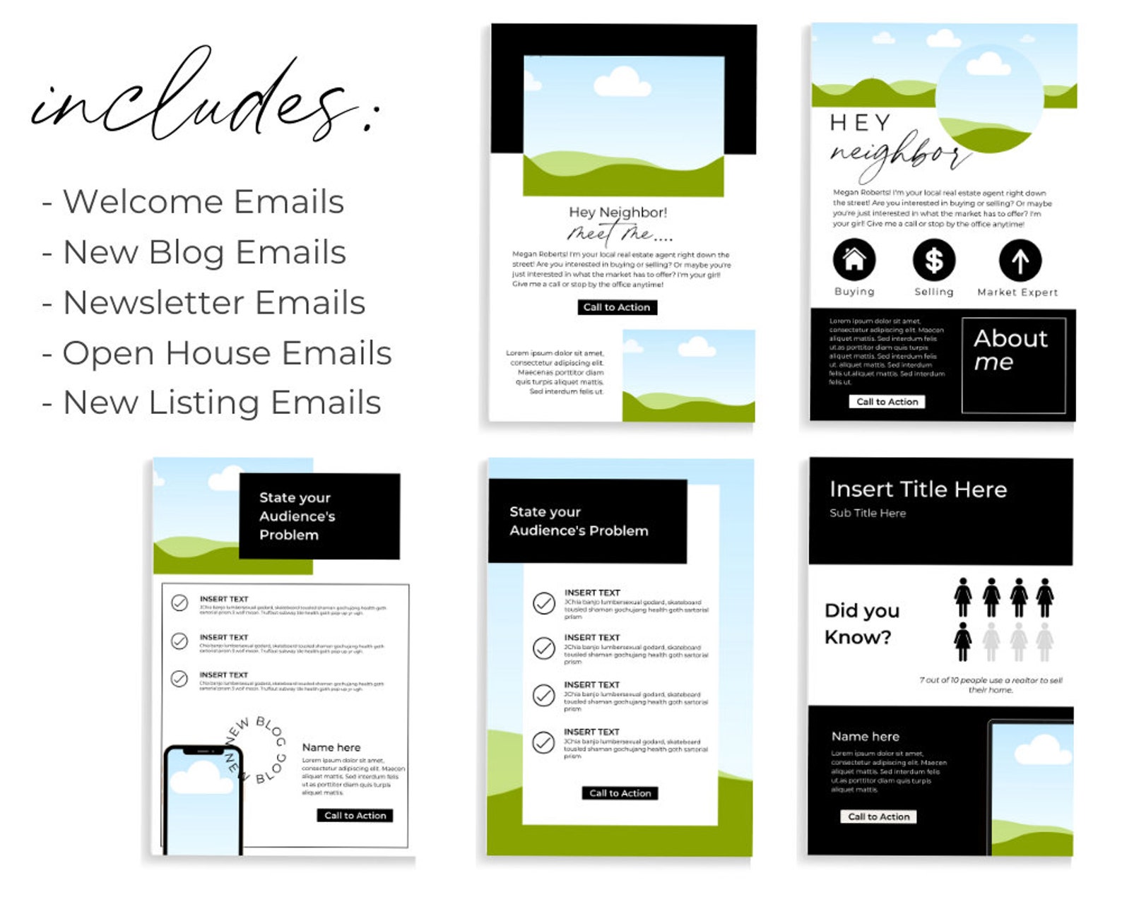 Real Estate Email Marketing Template Bundle Real Estate Etsy