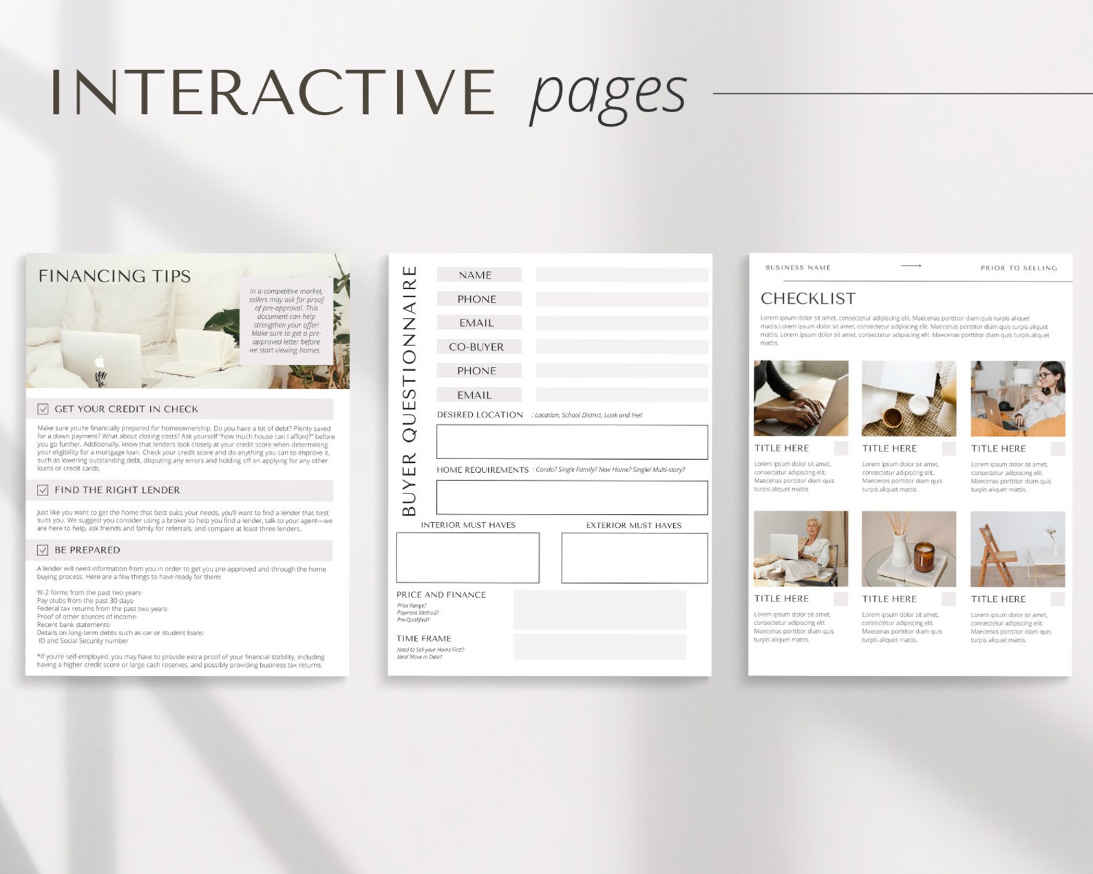 Real Estate Buyers Packet Real Estate Buyers Presentation - Etsy