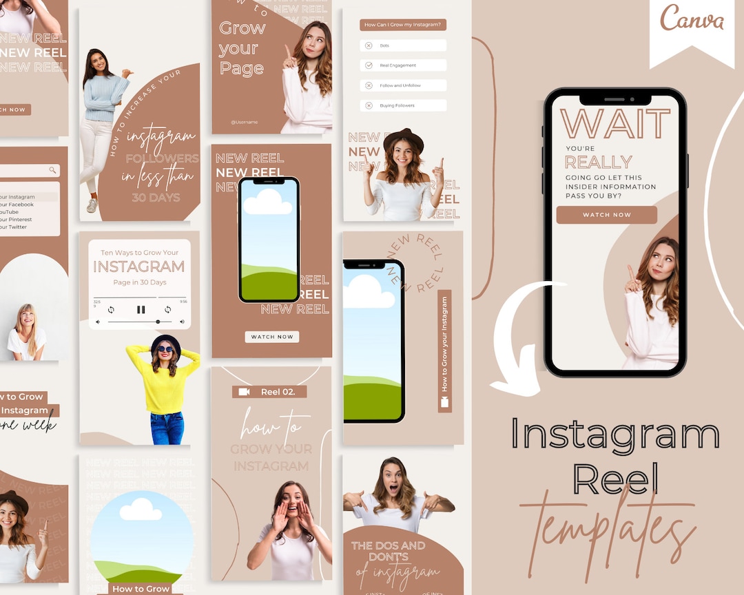 Boho Instagram Reel Templates Instagram IGTV Templates Instagram Posts