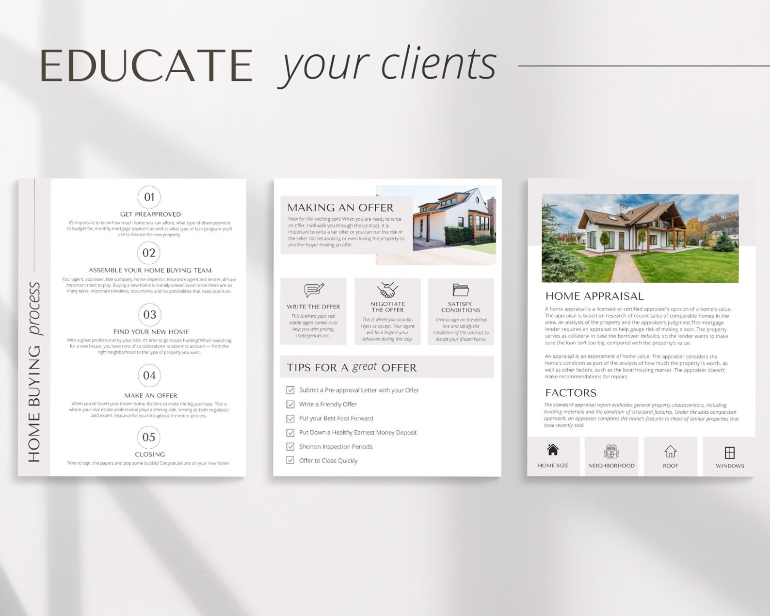 Real Estate Buyers Packet Real Estate Buyers Presentation - Etsy