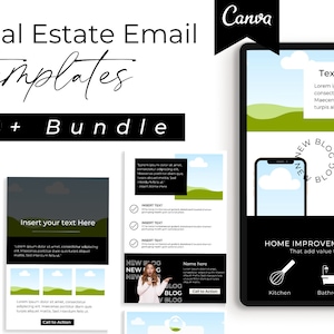 Real Estate Email Marketing Template Bundle | Real Estate Marketing | Realtor Branding | Real Estate Newsletter | Mailchimp | Market Update